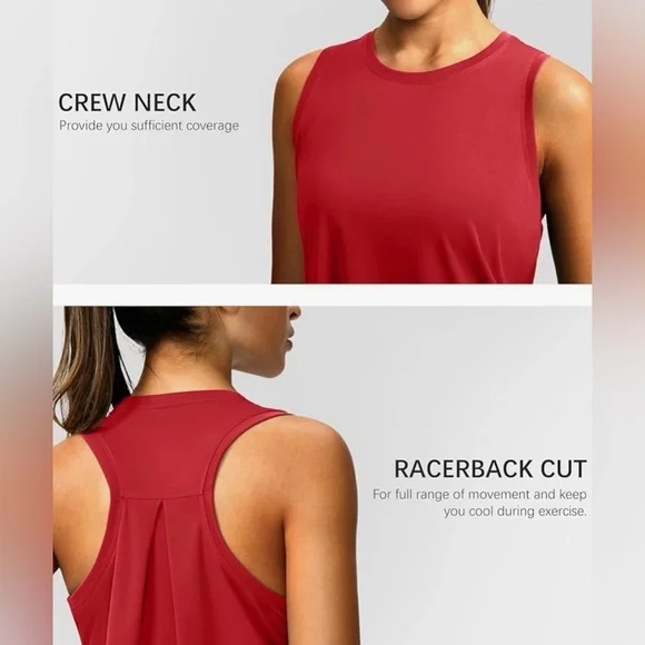 Athletics for All Racerback Athletic Racerback Tank Top Red Small NWT - Picture 3 of 7